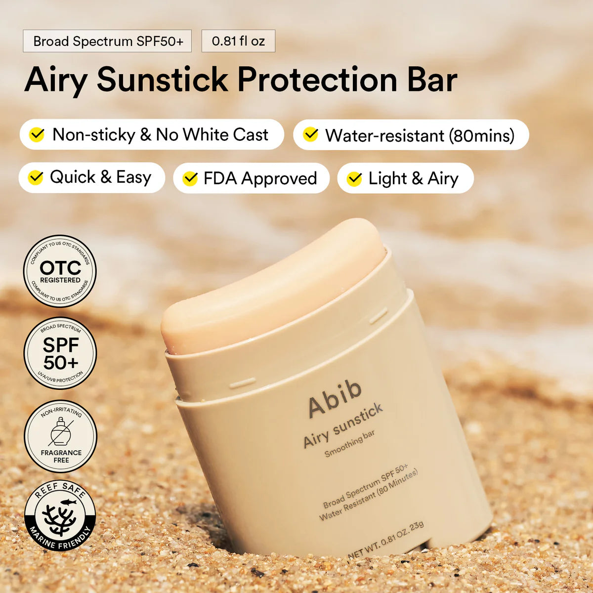 ABIB airy sunstick smoothing bar