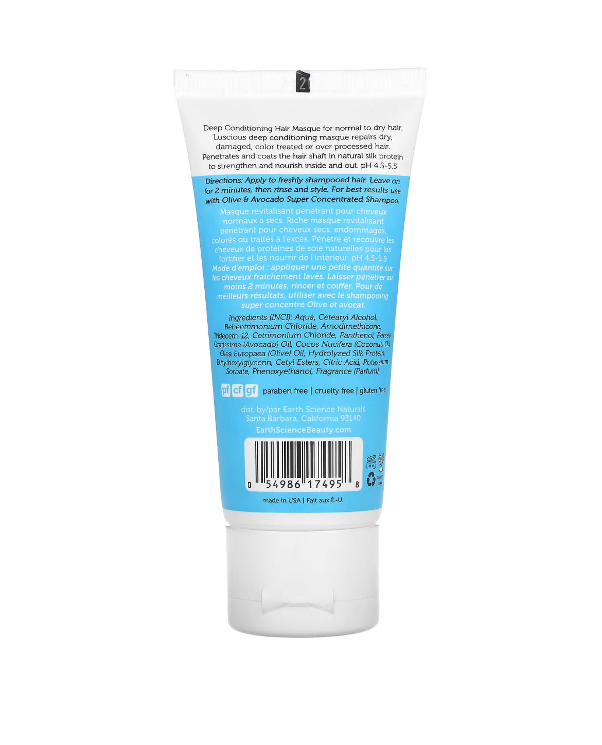 Earth Science Deep Conditioning Hair Masque 59g