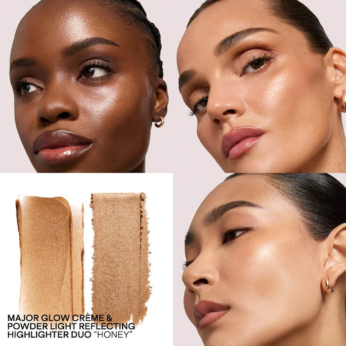 Patrick Ta Major Glow Crème & Powder Light Reflecting Translucent Highlighter Duo In Honey