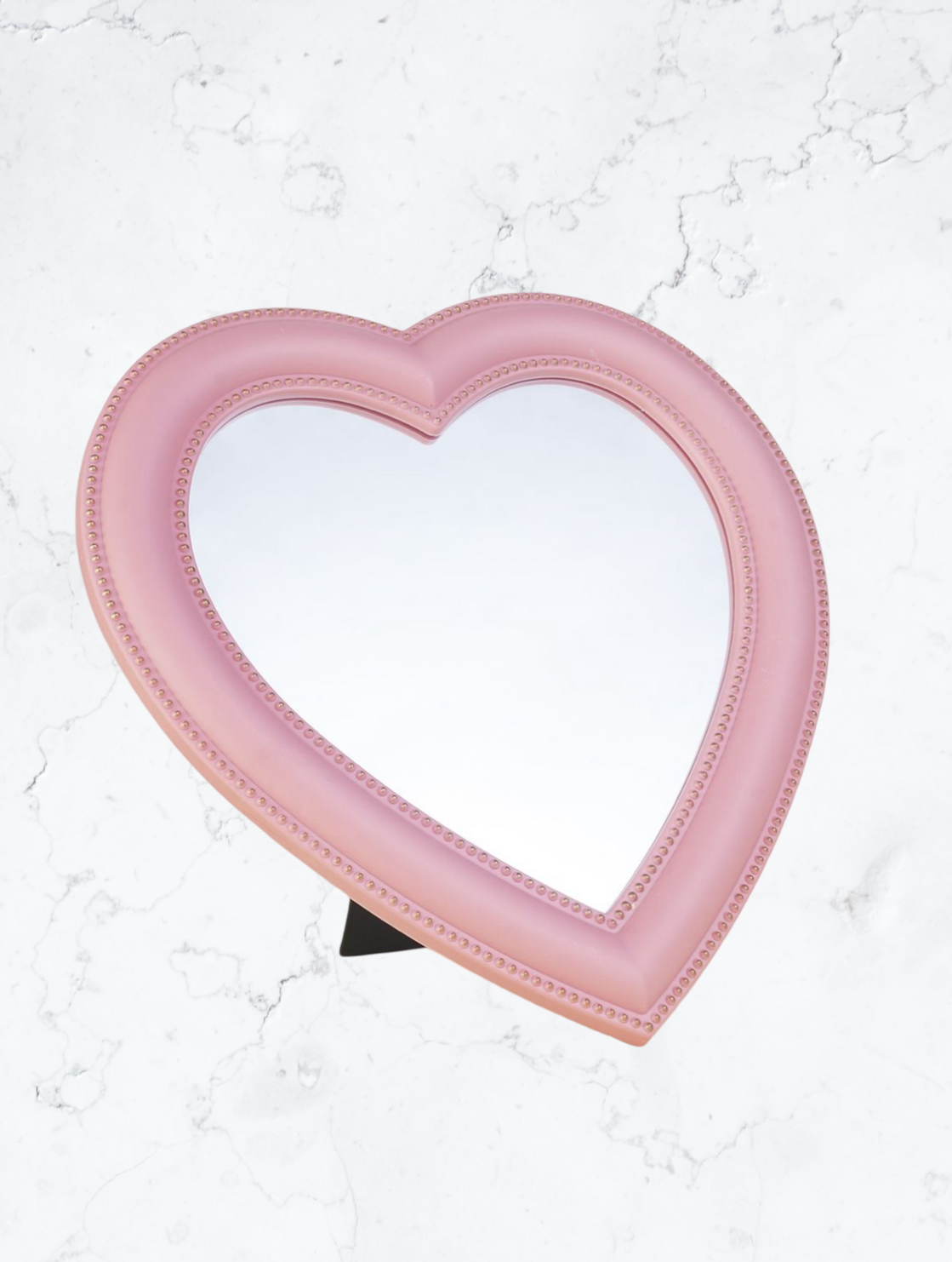 Heart Shape Mirror In Pink